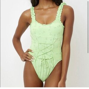 Frankies Bikinis Penelope Eyelet One Piece
Swimsuit - XS - Mint